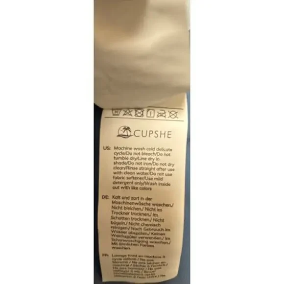 Cupshe Blue One Piece Swimsuit Ruched Cutout Back Size M NWT - Picture 9 of 10